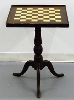 19C American Country Checker Game Table