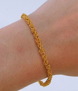 22K Gold Indian Fine Link Bracelet