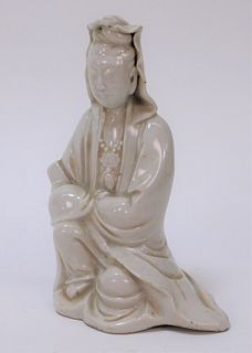 18th Century Chinese Blanc De Chine Buddha Figure