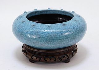 FINE Chinese Fahua Crackle Glaze Censer Bowl