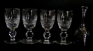 (4) WATERFORD CUT CRYSTAL DEMITASSE GLASSES