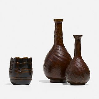 Evan Jensen, collection of three vases