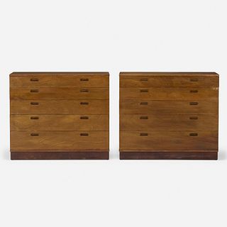 Edward Wormley, chest of drawers, pair