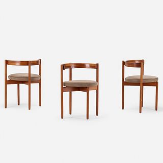Danish, dining chairs, set of three