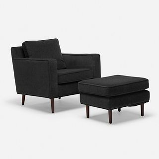 Edward Wormley, lounge chair, model 5124 and ottoman