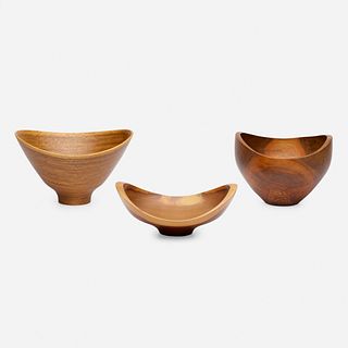 Bob Stocksdale, collection of three bowls