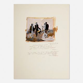 George Deem, Untitled (After Courbet) (Bonjour, Monsieur Courbet)