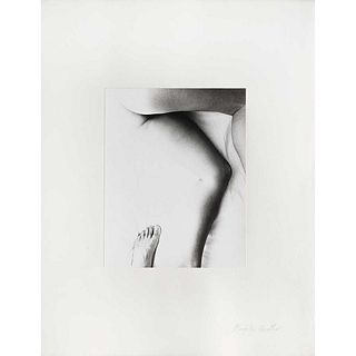 ROGELIO CUÉLLAR, Untitled (piernas), Signed, Silver / gelatin, 9.8 x 7.7" (25 x 19.8 cm)