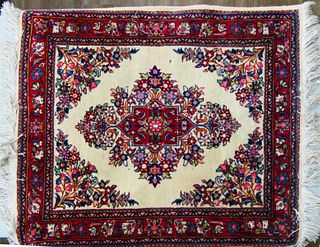 PERSIAN IRANIAN HAND WOVEN FLORAL WOOL RUG