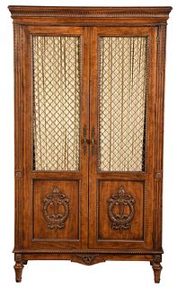Italian Neoclassical Style Grille Door Cabinet