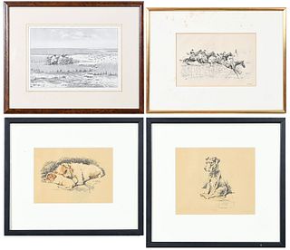 Four Sporting and Dog Related Prints