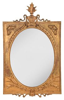 Neoclassical Carved Giltwood Mirror