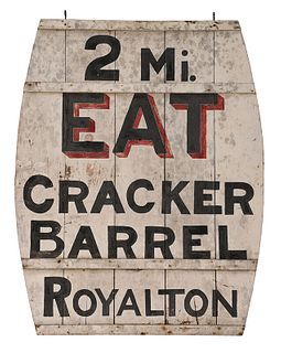 Royalton, Vermont Cracker Barrel Trade Sign