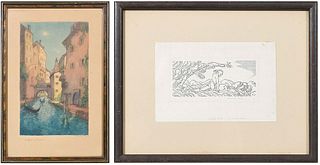 Two 20th Century Prints, One by Rockwell Kent