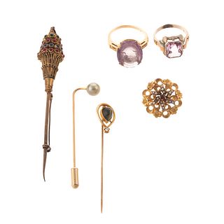 Various Rings, Brooches & Stickpins