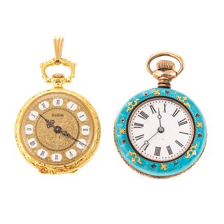 A Pair of Lady's Antique Pocket Watches