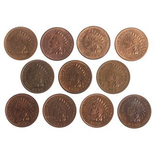 1881-1907, Eleven Nice Indian Cents