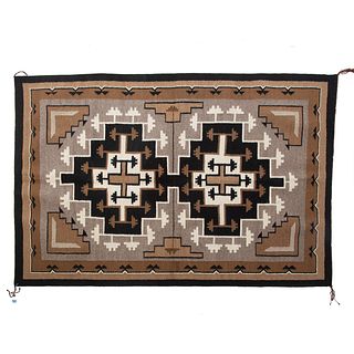 Large Navajo Two Grey Hill Rug