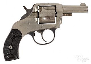 H & R The American nickel plated revolver