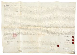 Thomas Willing signed vellum indenture