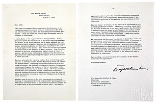 Dwight D. Eisenhower signed typed letter, 1954