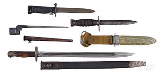 Four military bayonets