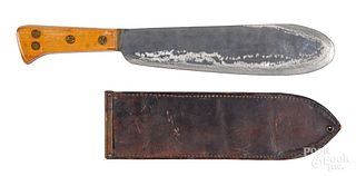 WWII Briddell USMC bolo knife and sheath