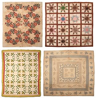 Four Georgia Attributed Summer Weight Quilts