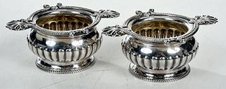 Pair of George III English Silver Salts