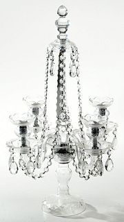 Regency Style Cut Glass Candelabra