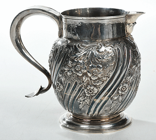 English Silver Water Pitcher