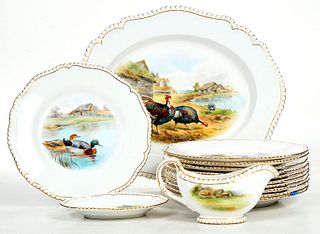 14 Royal Worcester Bird Decorated Serving Pieces