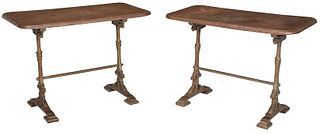 Pair of Victorian Style Cast Iron Tables