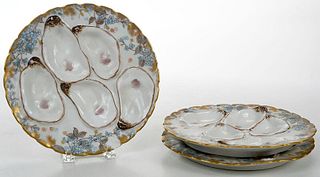 Set of 12 Haviland Limoges Oyster Plates