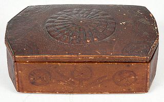 Civil War Era Compass Motif Signed Box