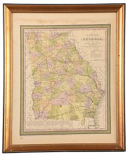 Mitchel - Cowperthwait- Map of Georgia, 1850