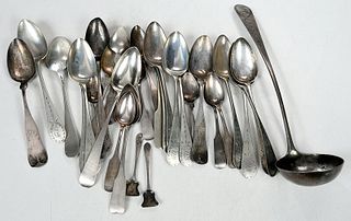 29 Sterling Pieces and Coin Silver Flatware