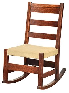 L. & G.J. Stickley Arts and Crafts Rocking Chair