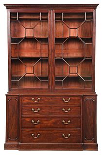 Fine George III Mahogany Bookcase Cabinet