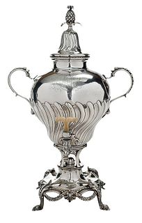 George III English Silver Hot Water Urn