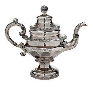 Marquand Coin Silver Teapot