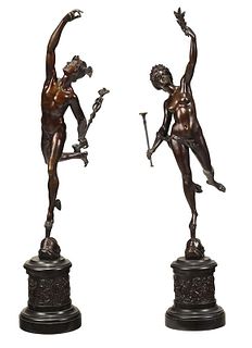 A Pair Grand Tour Bronzes after Giambologna
