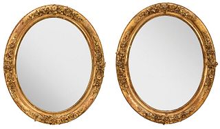 Pair of Victorian Gilt and Composition Mirrors