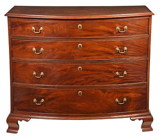 American Federal Figured Mahogany Bowfront Chest