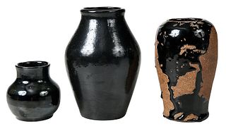 Three Bachelder Pottery Vases
