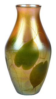 Tiffany Favrile Leaf and Vine Vase