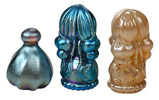Three Favrile Glass Seals Attributed to Tiffany