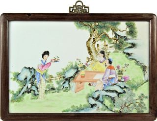Important Qing Dynasty Chinese Enameled Plaque