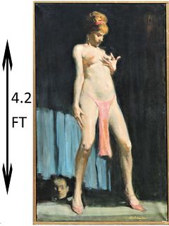 Burton Silverman (b.1928) New York, Oil on Canvas
