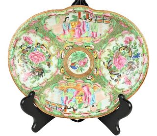 19th C Chinese Export Rose Medallion Platter